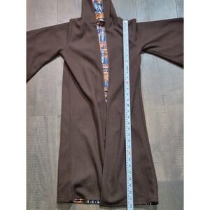 Star Wars Disneyland Hong Kong Fleece Hooded Robe Costume Brown Jedi Size M